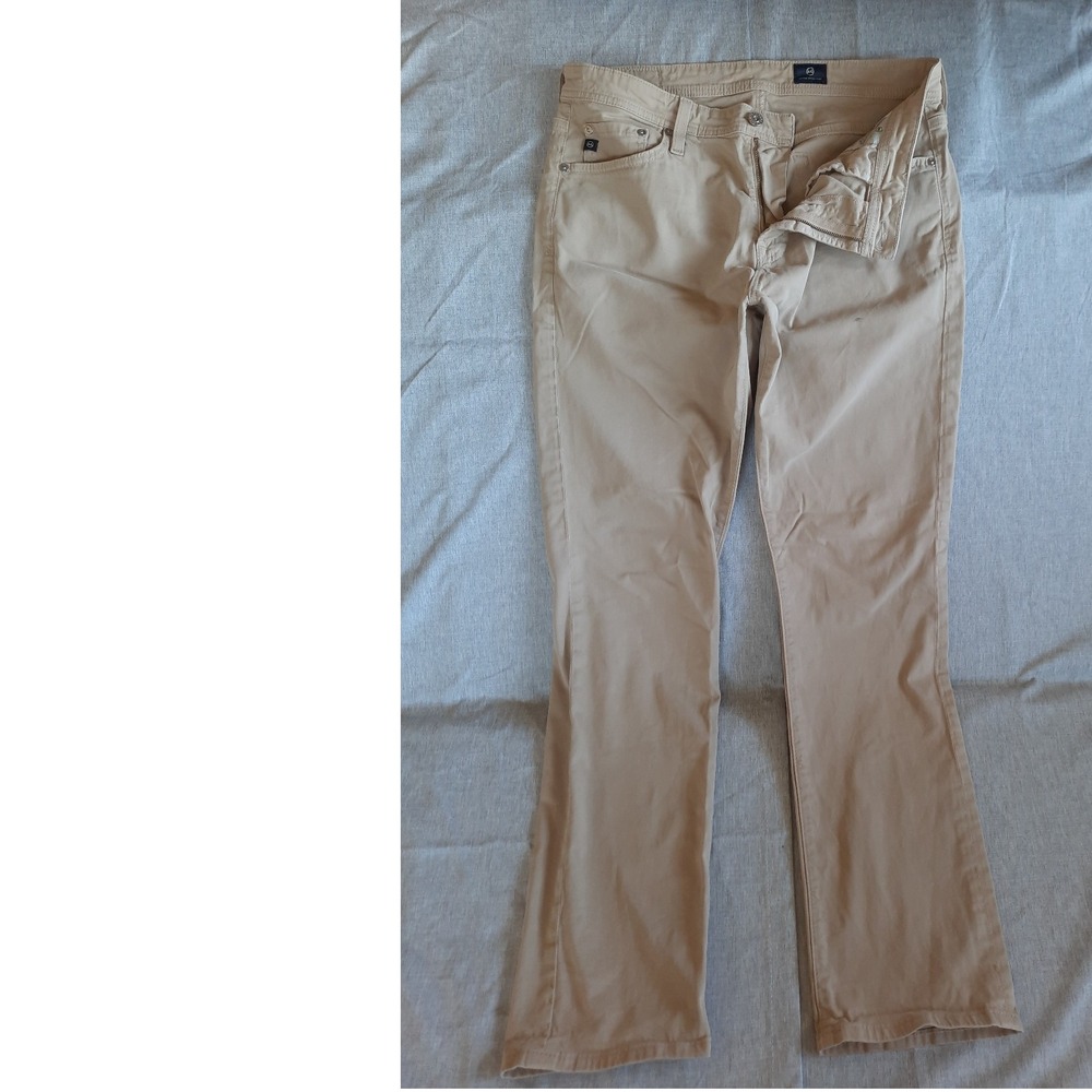 AG Adriano Goldschmied Men 33X32 With Pockets Cotton Beige Chino Pants